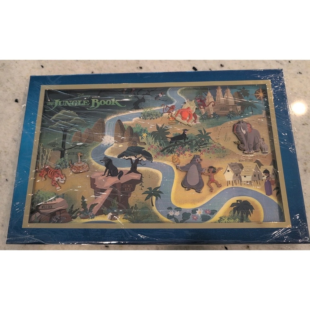Disney 2024 WDI JUNGLE BOOK Maps Pin Box Set LE 400 Imagineering NEW